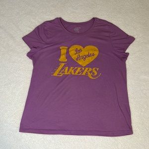 Old Navy I ❤️ Lakers Womens fited T-shirt size XXL 50/50 cotton polyester